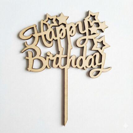 Topper na tort urodzinowy z napisem Happy Birthday