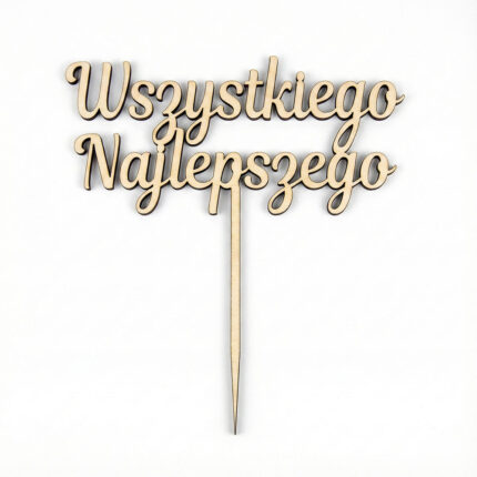 Topper na tort urodzinowy z napisem Wszystkiego Najlepszego